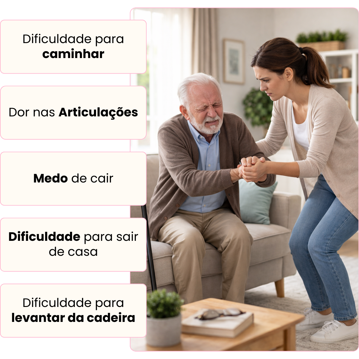 Dores e dificuldades comuns em idosos